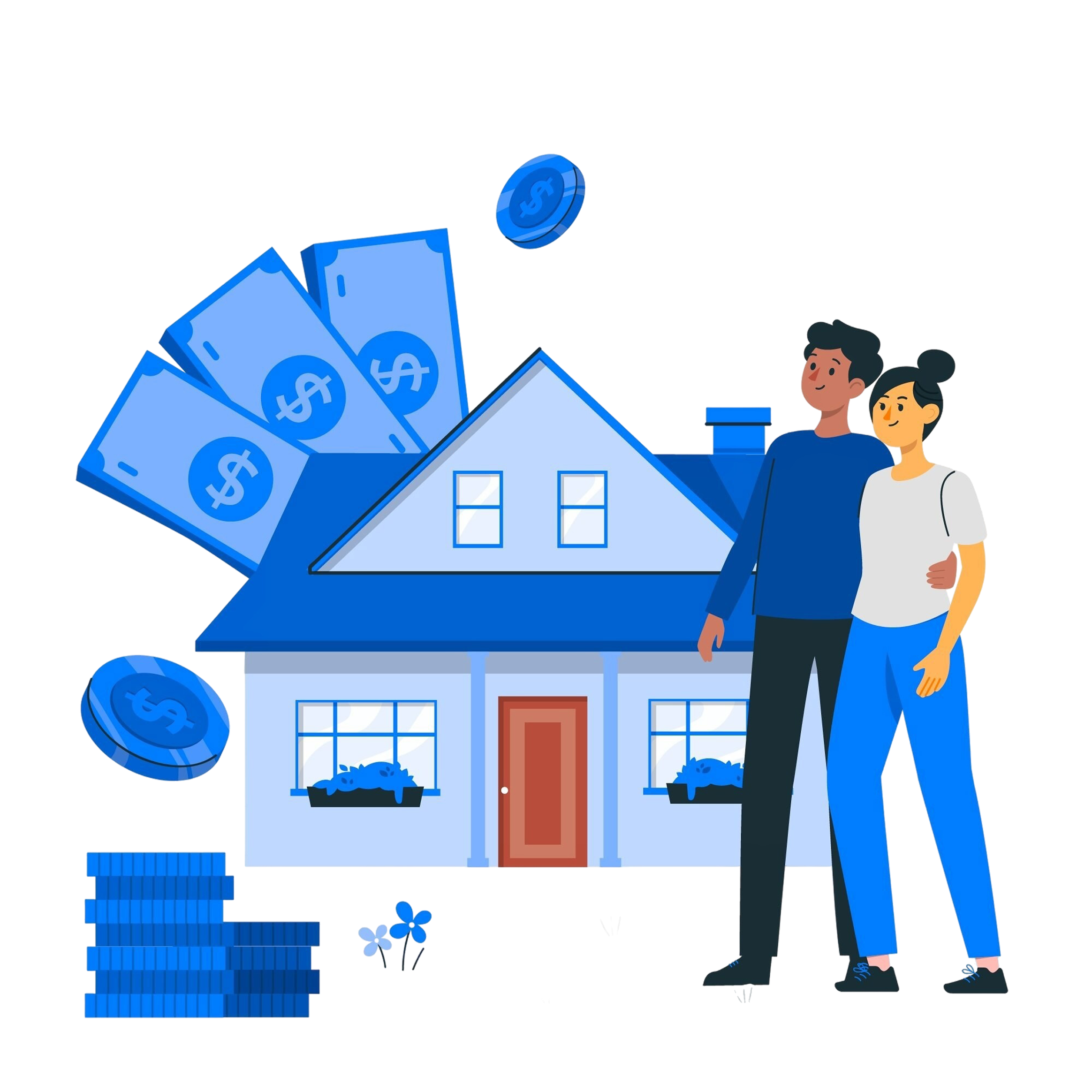 House with money